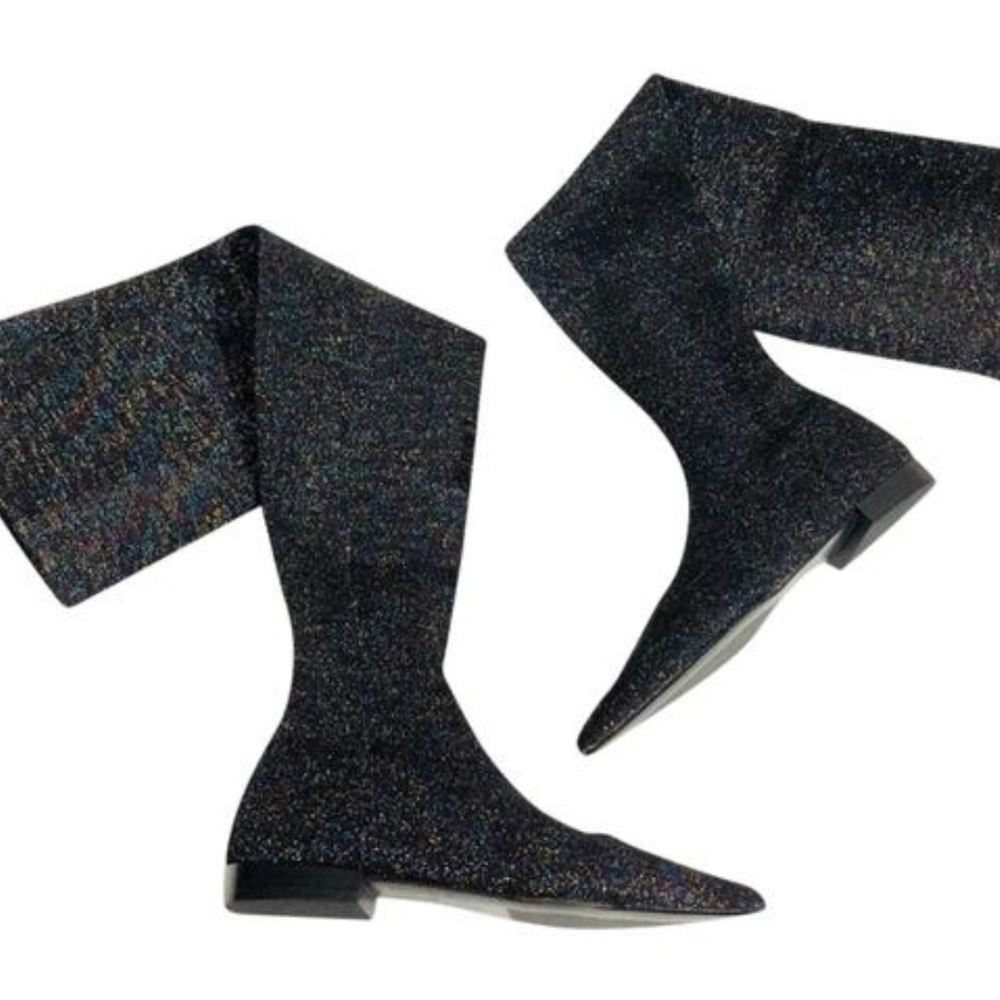Fabulous Sparkly Over the Knee Zara Boots - Picture 4 of 6